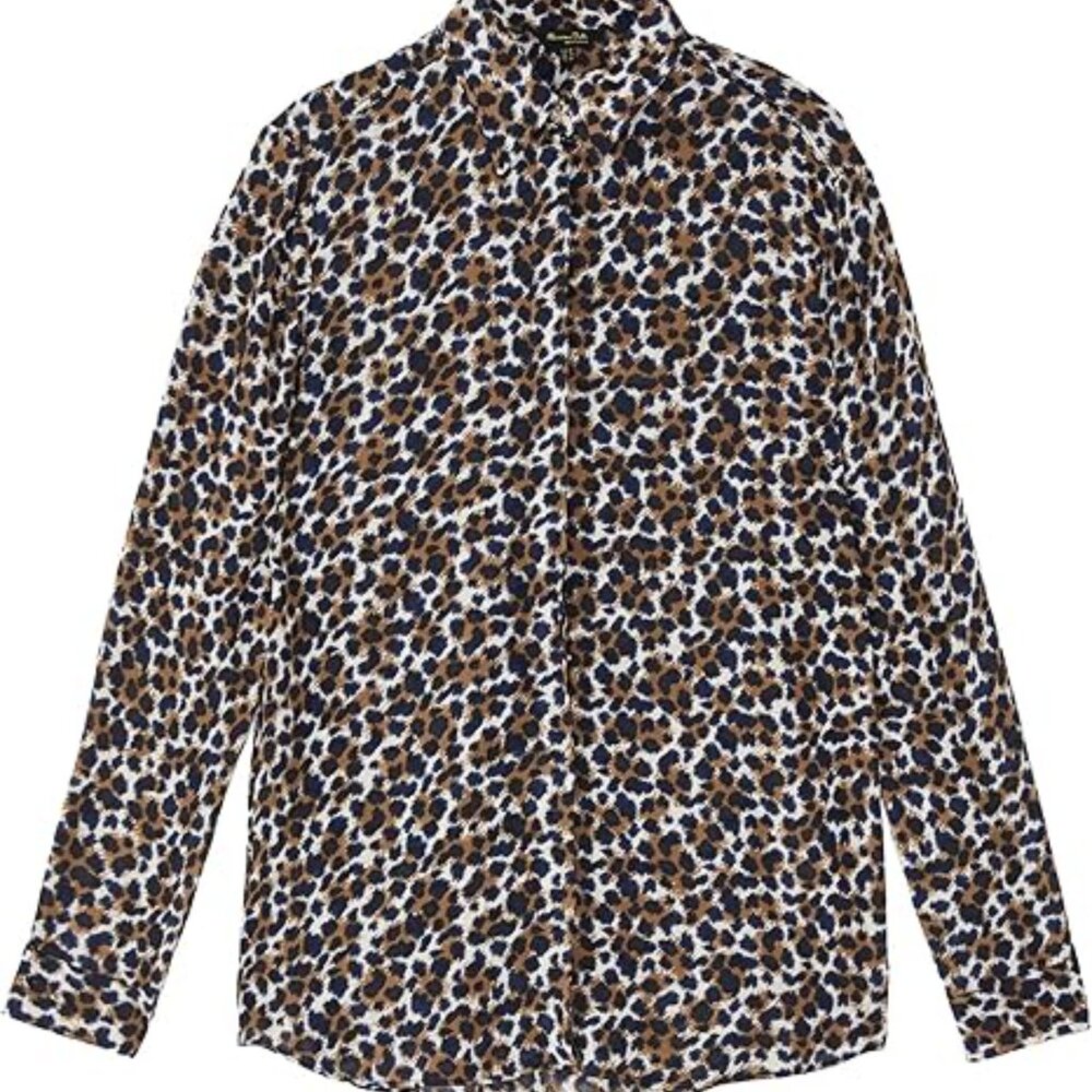 Massimo Dutti Leopard Print Button Down Shirt - image 3